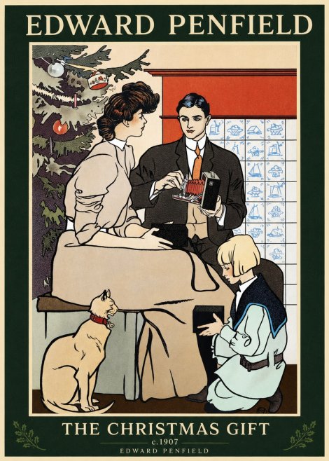 Edward Penfield The Christmas Gift No1 - Poster
