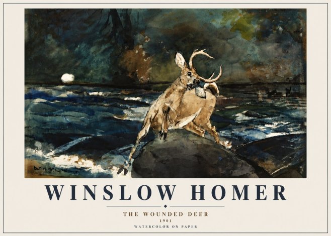 Winslow Homer The Wounded Deer No3 - Poster