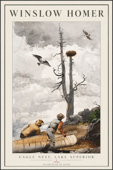 Winslow Homer Eagle Nest, Lake Superior No6 - Poster