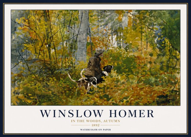 Winslow Homer In the Woods, Autumn No5 - Poster