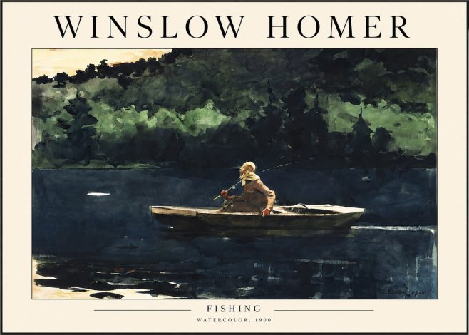Winslow Homer Fishing No3 - Poster