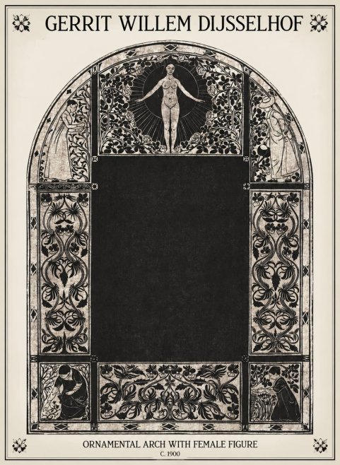 Gerrit Willem Dijsselhof Ornamental Composition - Design for a Printed Panel No2 - Poster