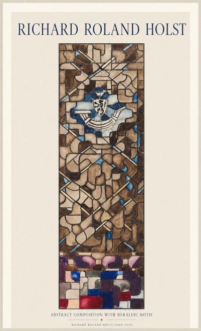 Richard Roland Holst Abstract Composition with Heraldic Motif No1 - Poster
