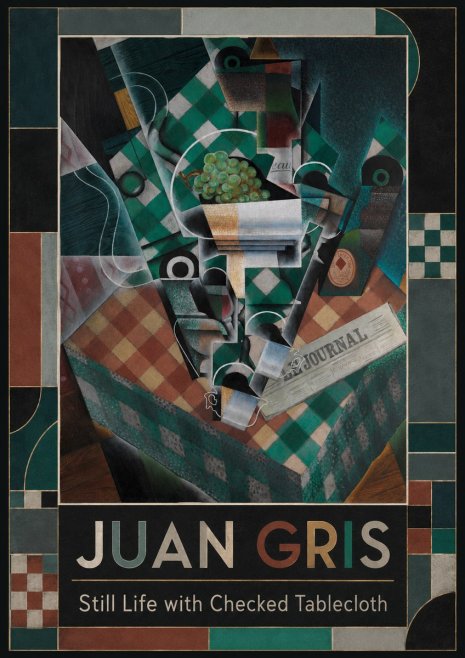 Juan Gris Still Life with Checked Tablecloth No1 - Poster