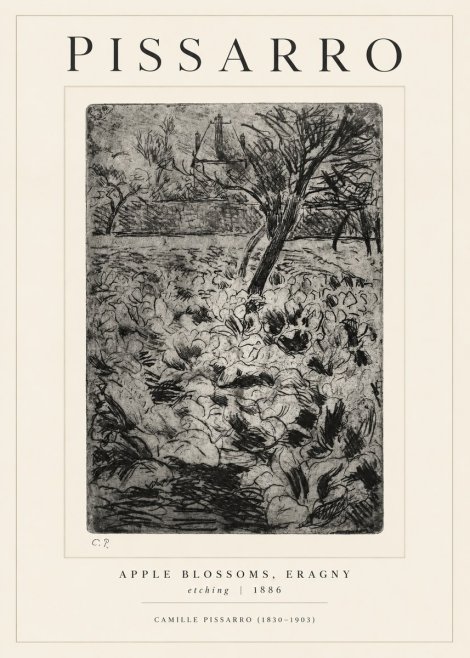 Pissarro Apple Blossoms, Eragny No1 - Poster