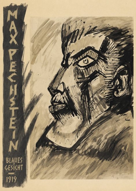 Max Pechstein Blaues Gesicht No2 - Poster