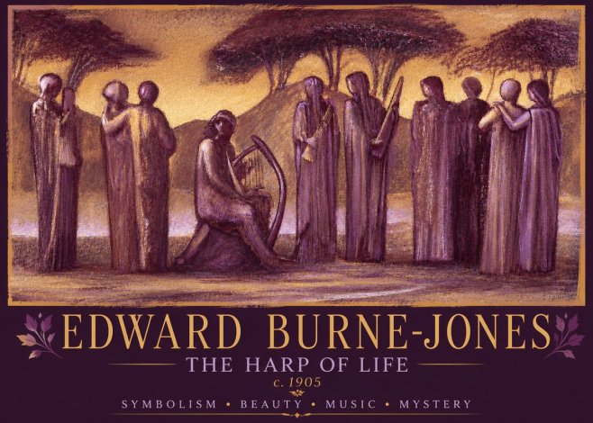 Edward Burne-Jones The Harp of Life No2 - Poster