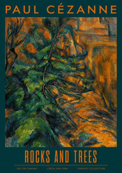 Paul Cézanne Rocks and Trees IV No2 - Poster