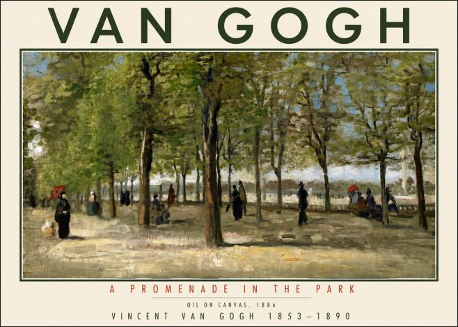 Van Gogh A Promenade in the Park No4 - Poster
