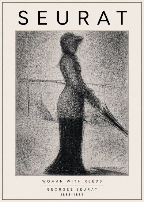 Seurat Woman with Reeds No3 - Poster
