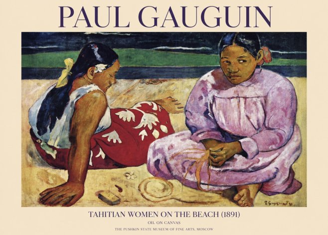 Paul Gauguin Two Tahitian Women III No6 - Poster