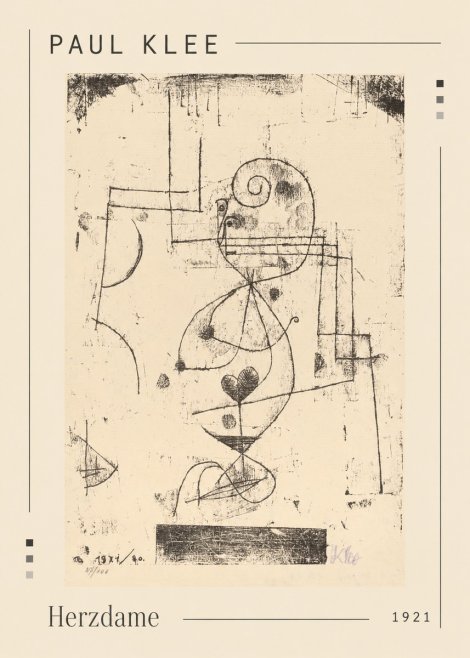 Paul Klee Herzdame No1 - Poster