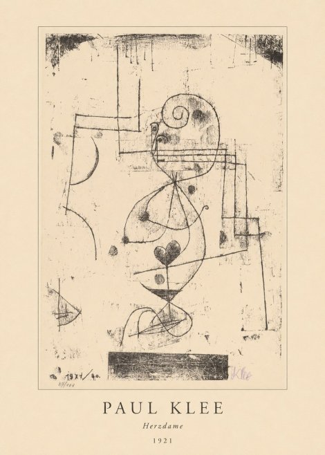 Paul Klee Herzdame No4 - Poster