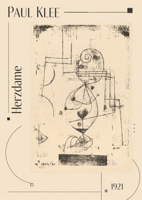 Paul Klee Herzdame No6 - Poster