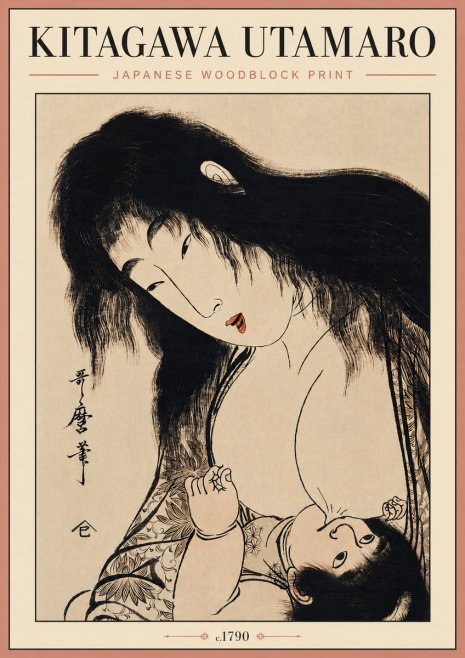 Kitagawa Utamaro Mother Nursing Her Child No4 - Poster
