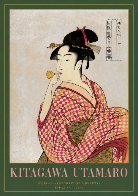 Kitagawa Utamaro Bijin-ga (Portrait of a Beauty) No3 - Poster