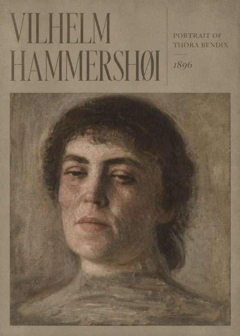 Vilhelm Hammershøi Portrait of Thora Bendix No4 - Poster