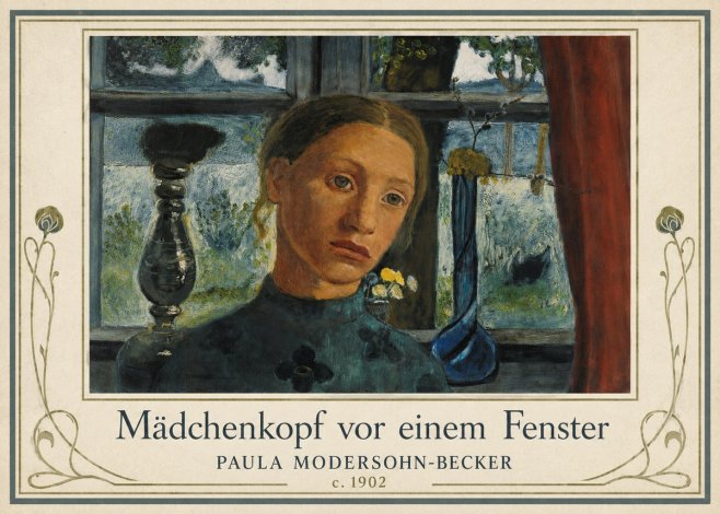Paula Modersohn-Becker Mädchenkopf Vor Einem Fenster No1 - Poster