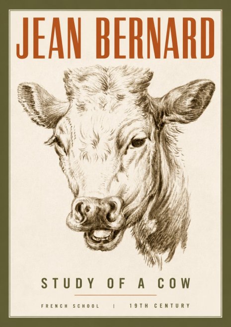 Jean Bernard Study of a Cow IV No4 - Poster