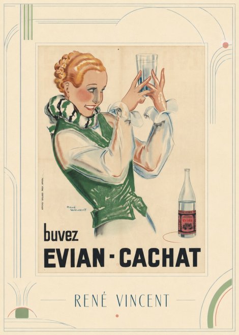 René Vincent Evian - Cachat No3 - Poster