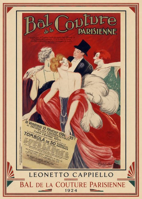 Leonetto Cappiello Bal De La Couture Parisienne No1 - Poster