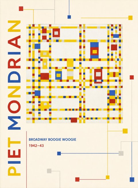 Piet Mondrian Broadway Boogie Woogie No3 - Poster