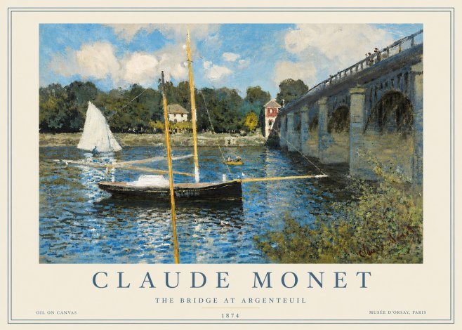Monet The Bridge at Argenteuil I No3 - Poster