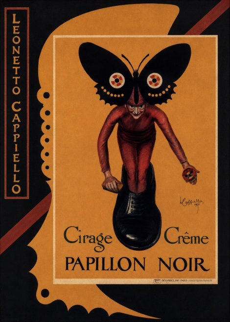 Leonetto Cappiello Cirage Crème Papillon Noir No2 - Poster