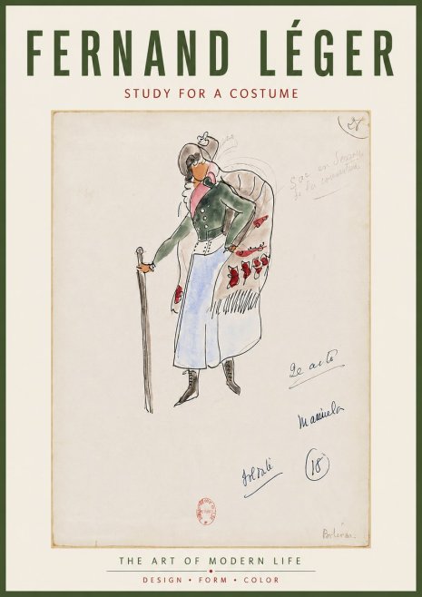 Fernand Léger Study for a Costume No6 - Poster