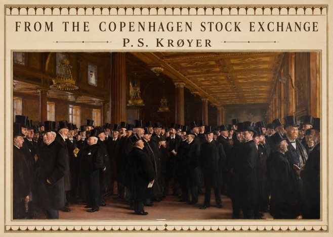 P.S. Krøyer From the Copenhagen Stock Exchange No3 - Poster