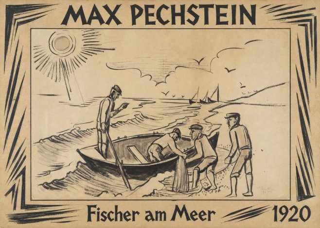 Max Pechstein Fischer Am Meer - 1920 No2 - Poster