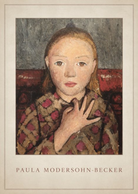 Paula Modersohn-Becker Girl in Checked Blouse No4 - Poster