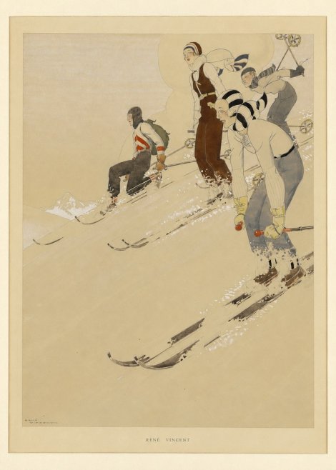 René Vincent Skiers No5 - Poster