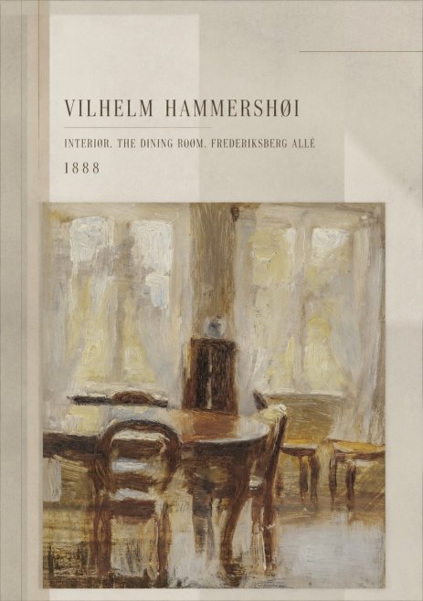 Vilhelm Hammershøi Interior. the Dining Room. Frederiksberg Allé No3 - Poster