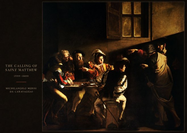 Michelangelo Merisi da Caravaggio The Calling of Saint Matthew I No5 - Poster