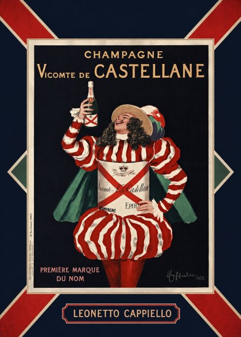 Leonetto Cappiello Champagne Vicomte De Castellane No6 - Poster
