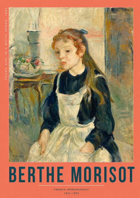Berthe Morisot Young Girl in a White Apron No2 - Poster