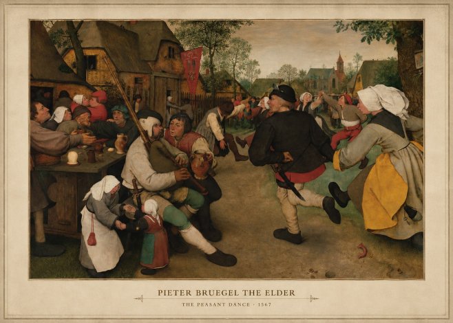 Pieter Bruegel The Peasant Dance II No3 - Poster