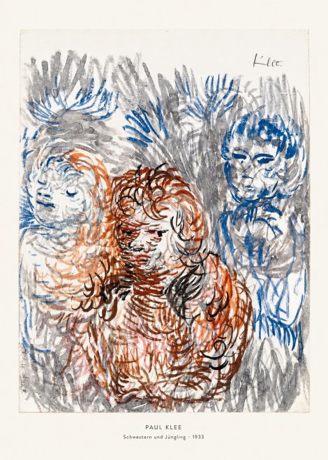 Paul Klee Schwestern Und Jüngling No6 - Poster