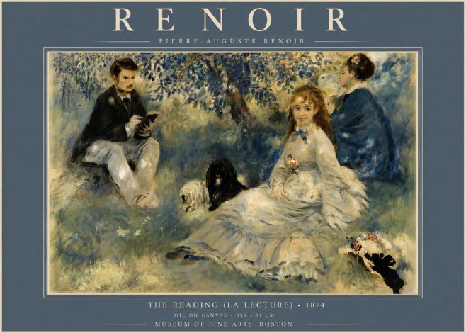 Renoir The Reading (La Lecture) No5 - Poster