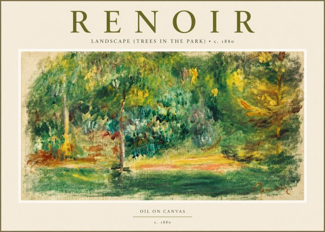 Renoir Landscape (Trees in the Park) No4 - Poster