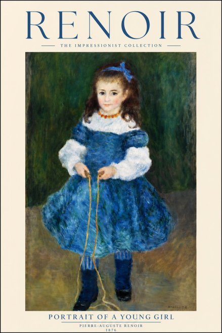 Renoir Portrait of a Young Girl III No3 - Poster