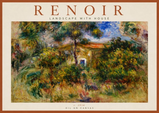 Renoir Landscape with House I No6 - Poster