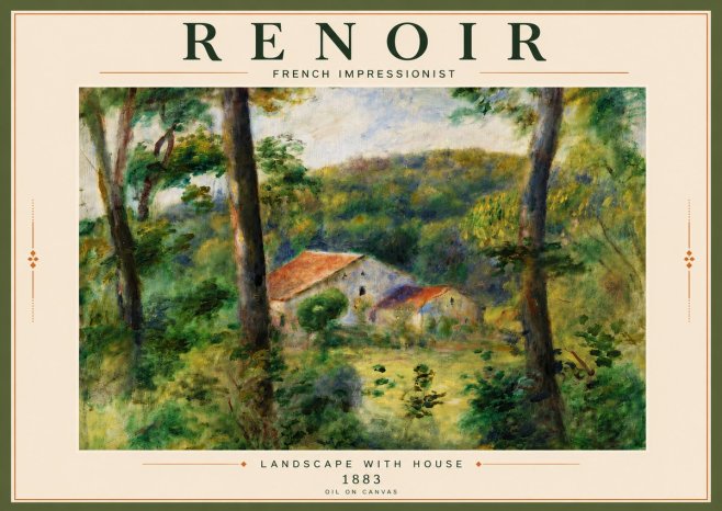 Renoir Landscape with House II No5 - Poster