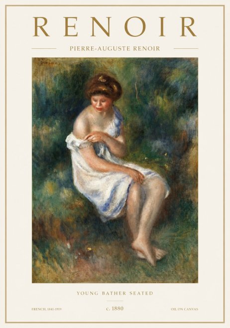 Renoir Young Bather Seated No1 - Poster