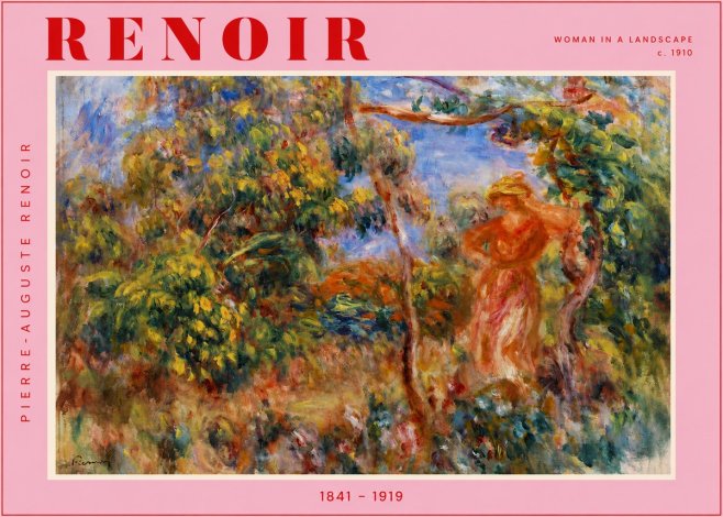 Renoir Woman in a Landscape No4 - Poster
