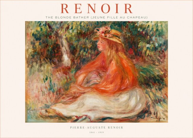 Renoir The Blonde Bather (Jeune Fille Au Chapeau) No1 - Poster