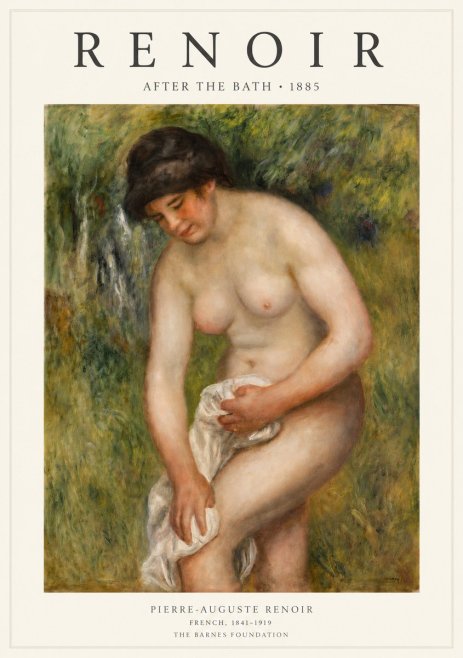 Renoir After the Bath No3 - Poster