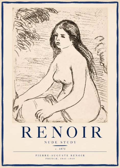 Renoir Nude Study No3 - Poster