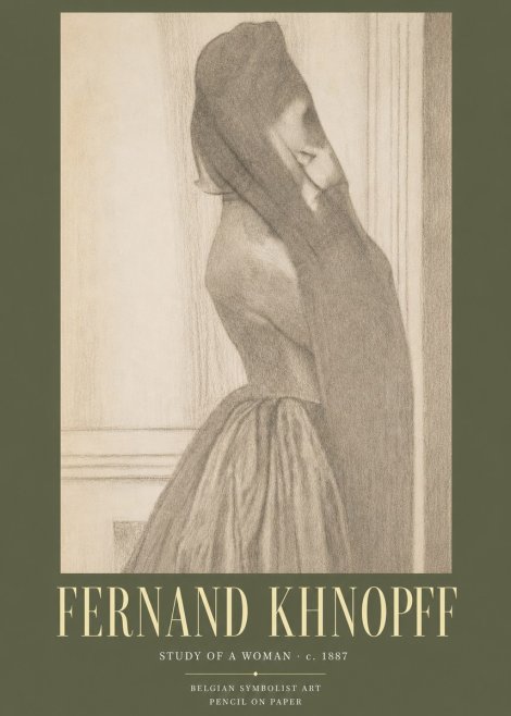 Fernand Khnopff Study of a Woman No3 - Poster